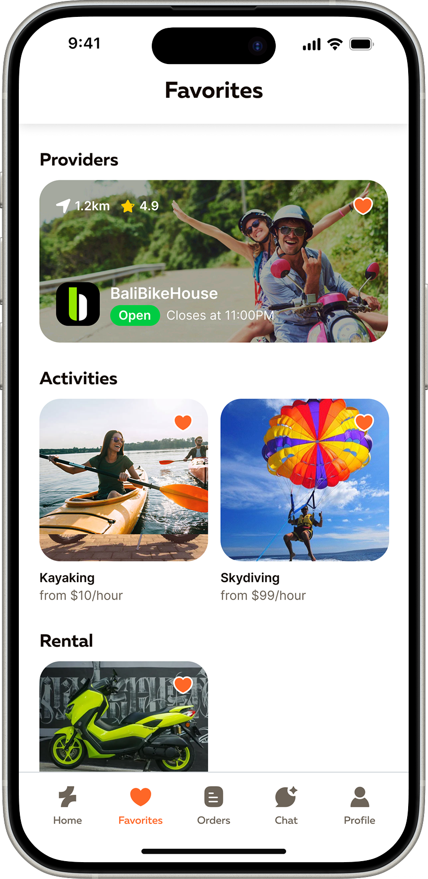 SiniSana traveler superapp home screen